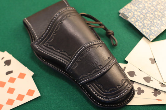 Black, Right Handed, Strong side, Lined, Border Stamped Gambler